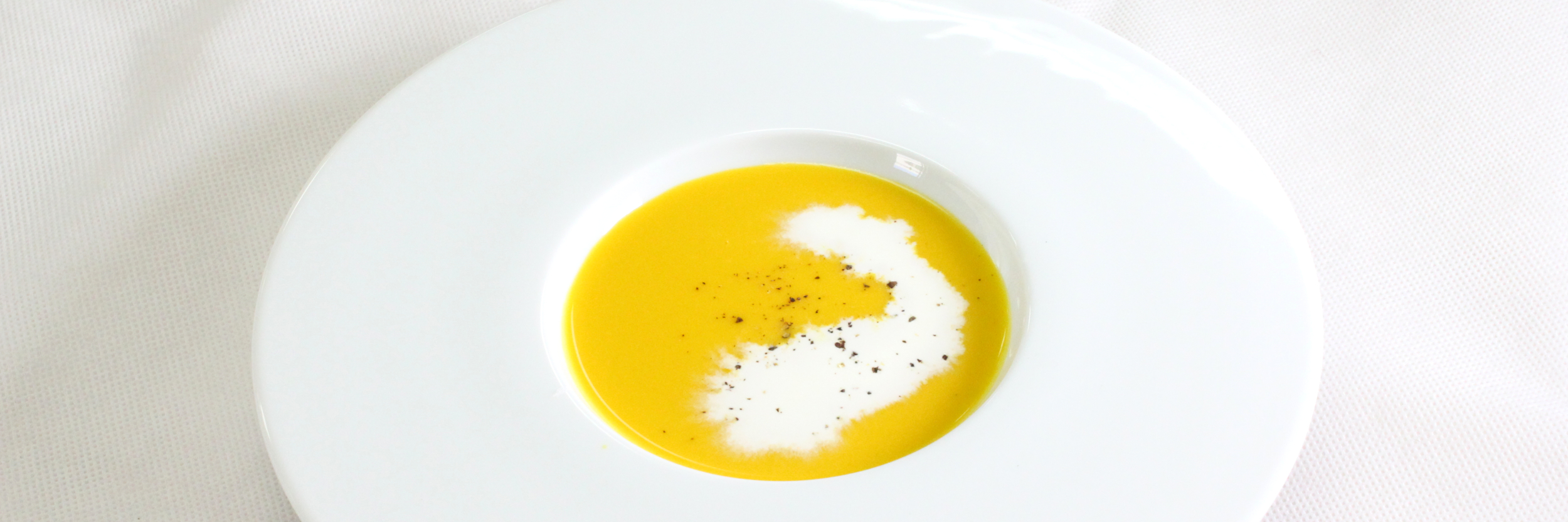 スープのバナー南瓜ポタージュ